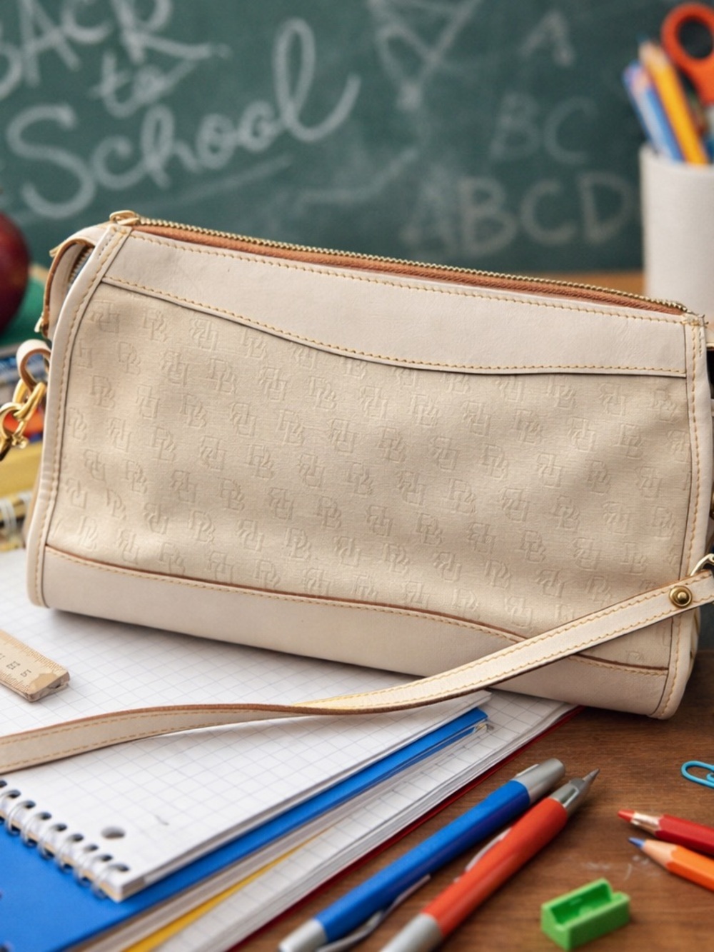 Dooney & Bourke Canvas/Leather Satchel Crossbody
